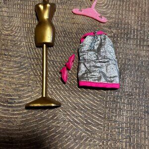 Topper Dawn Doll clothes Dancing series Silver Pink mini dress